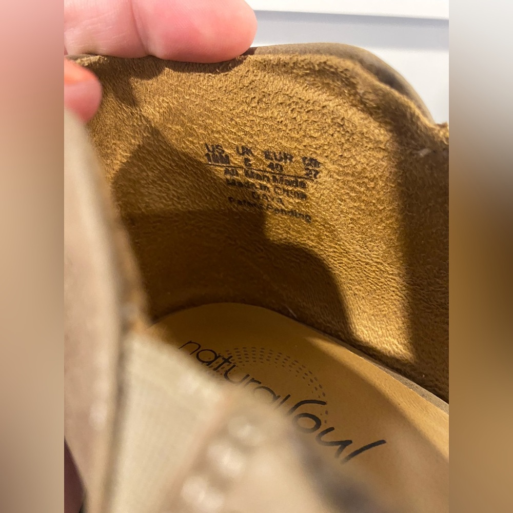 🌷Natural Soul Daya Women’s Taupe Faux Suede Peep Tor Booties Size 10M 3/$30 - Picture 7 of 7
